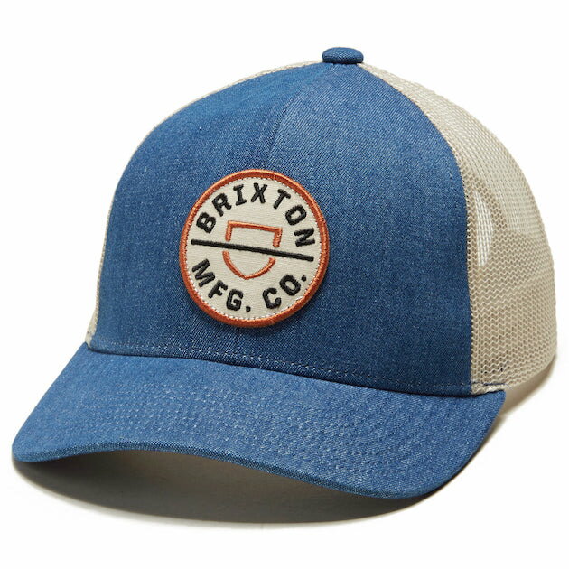 Brixton Crest X Mp Mesh Hat Cap Denim/Whitecap Lbv 