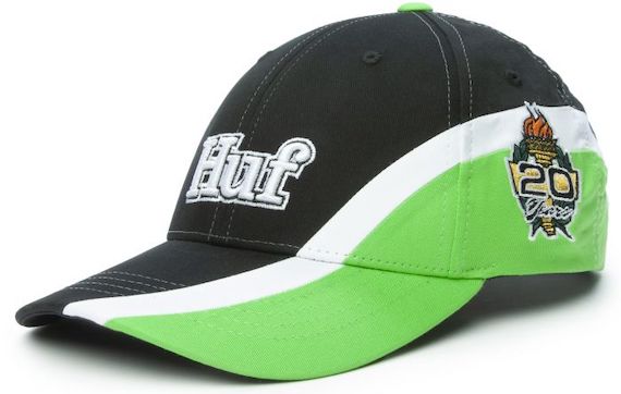 HUF Daytona Snapback Hat Cap Black/Green Lbv 