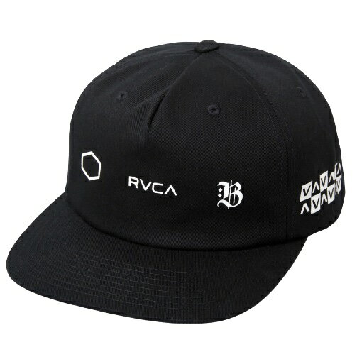 RVCA Barron Mamiya Snapback Hat Cap Black Lbv 