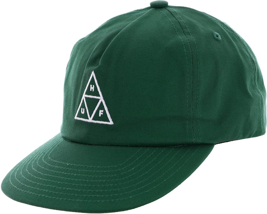 HUF Ess. Unstructured Triple Triangle Snapback Hat Cap Forest Green Lbv 