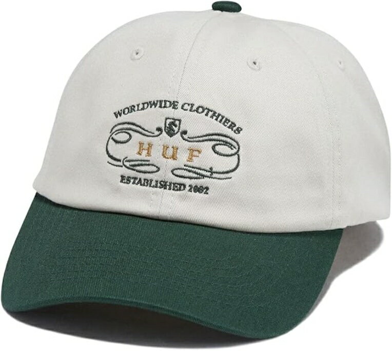 HUF Worldwide Clothiers 6 Panel Curved Visor Hat Cap Forest Green キャップ 送料無料