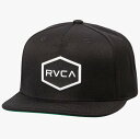 RVCA Commonwealth Snapback Hat Cap Black Lbv 