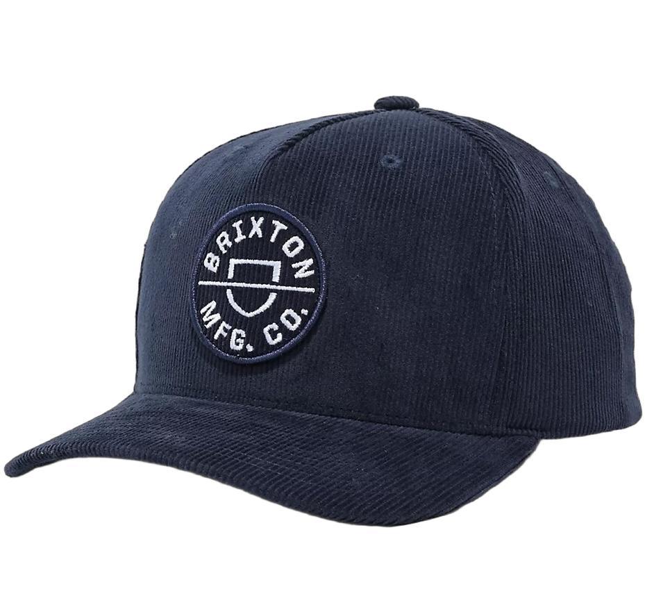 Brixton Crest C MP Corduroy Snapback Hat Cap Washed Navy キャップ 送料無料