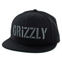 Grizzly Stamp Snapback Hat Cap Black Lbv 