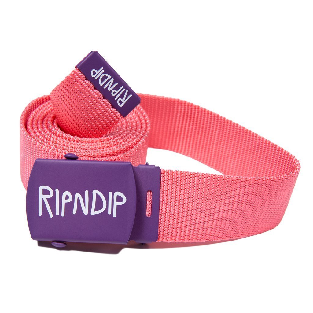 Ripndip Logo Web Belt Watermelon xg 