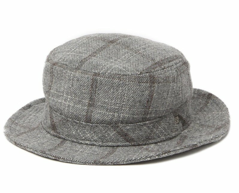 Brixton Hardy Bucket Hat Grey Plaid M nbg 