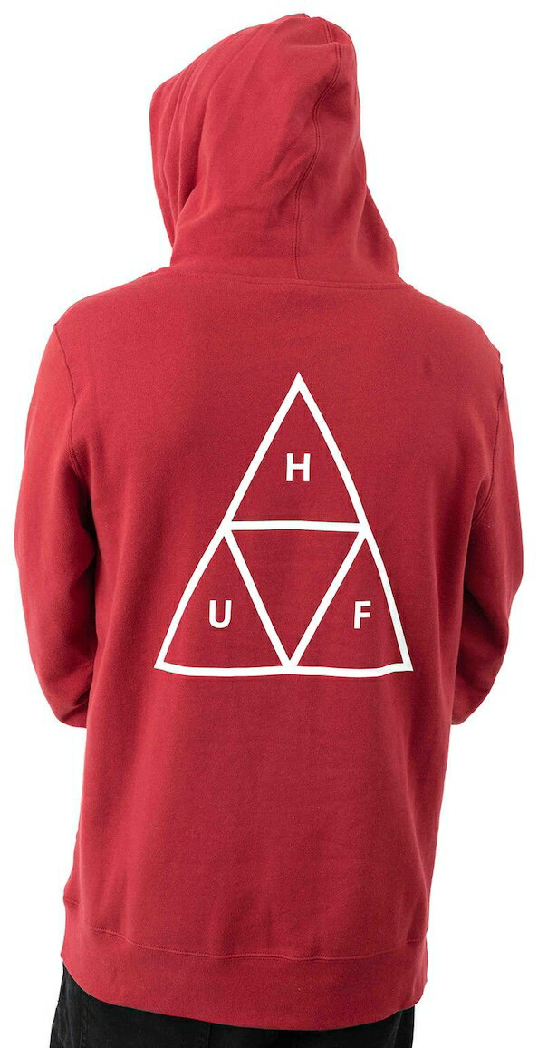HUF Triple Triangle Pullover Hoodie Rio Red S パーカー 送料無料