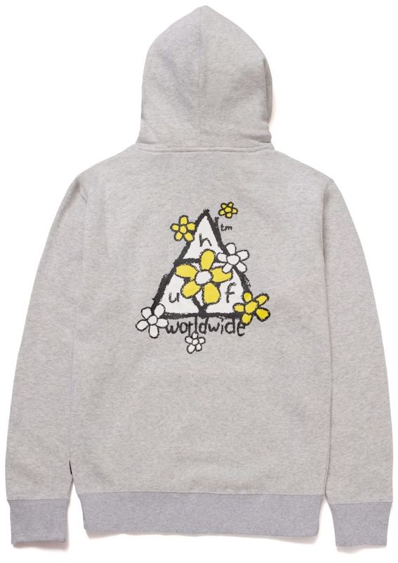 HUF Pushing Daisies TT Pullover Hoodie Athletic Heather M パーカー 送料無料