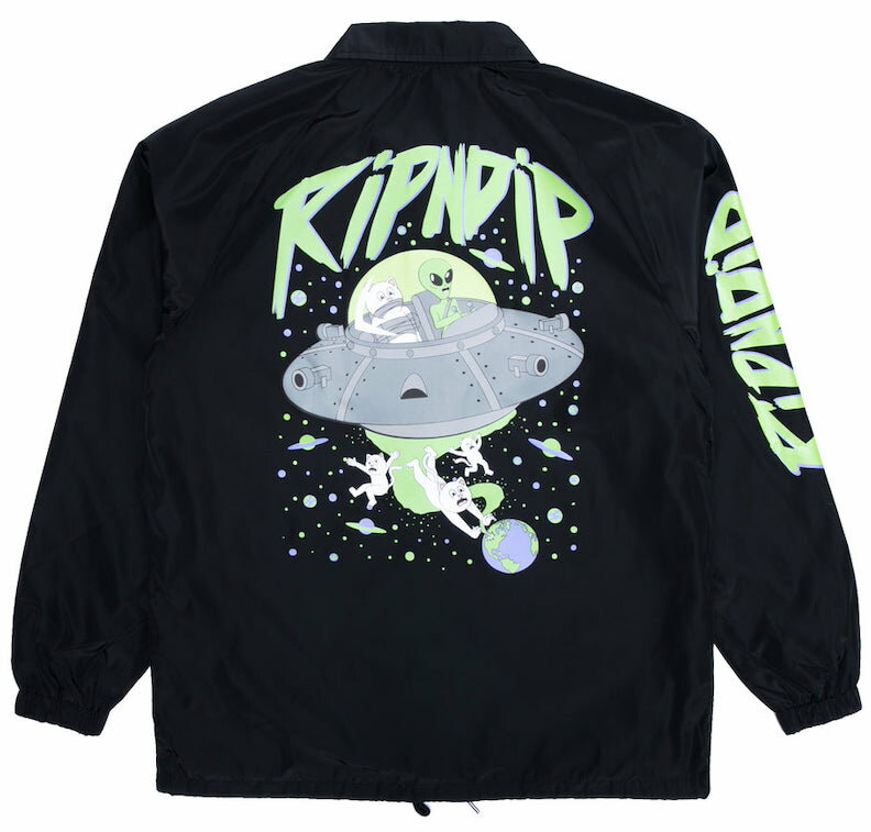 リップンディップ コーチジャケット メンズ Ripndip Abduction Coaches Jacket Black M コーチジャケット 送料無料