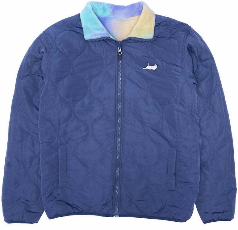 Ripndip Castanza Reversible Brushed Fleece Quilted Jacket Purple M 