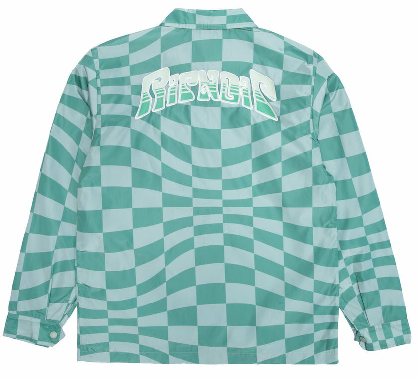 Ripndip Checked Coaches Jacket Military Green M R[`WPbg 