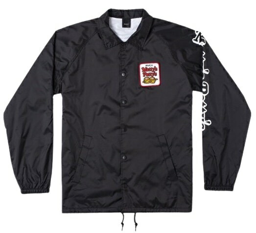 RVCA Matty Patty's BBQ Coach Jacket Black S R[`WPbg 