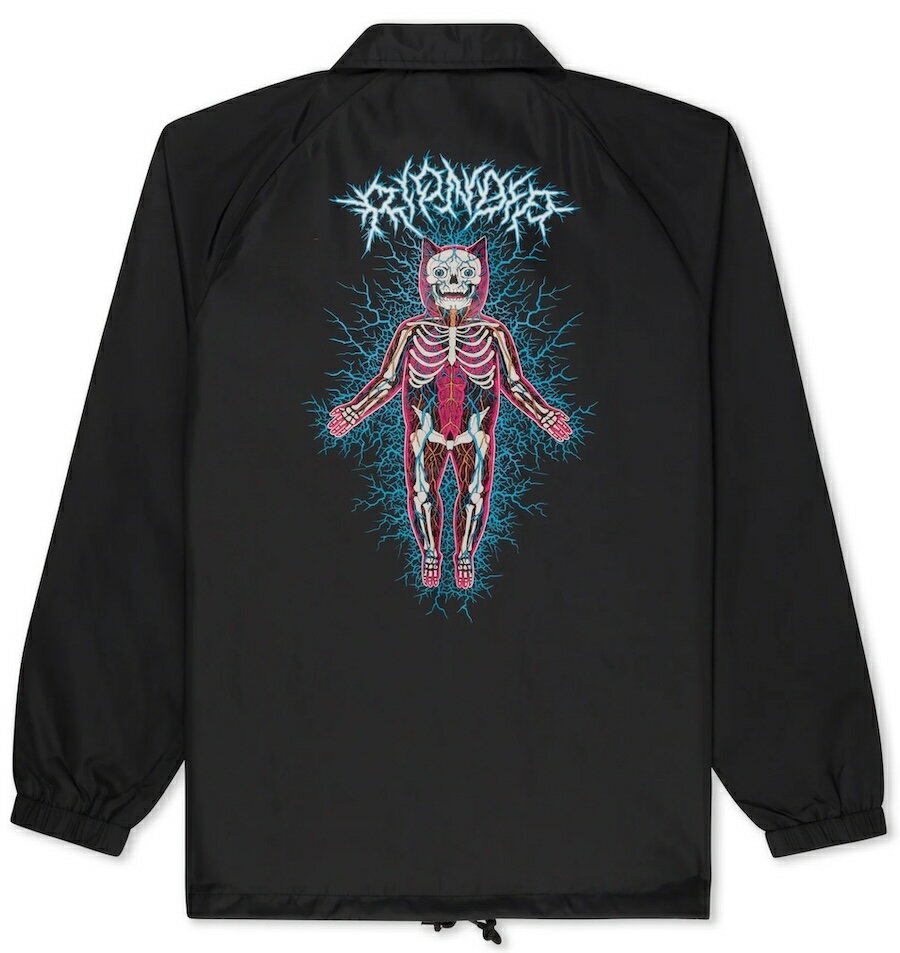 リップンディップ コーチジャケット メンズ Ripndip Nervous System Coaches Jacket Black L コーチジャケット 送料無料