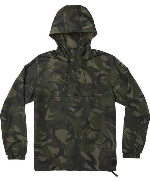 RVCA Packaway Anoark Jacket Woodland Camo M 