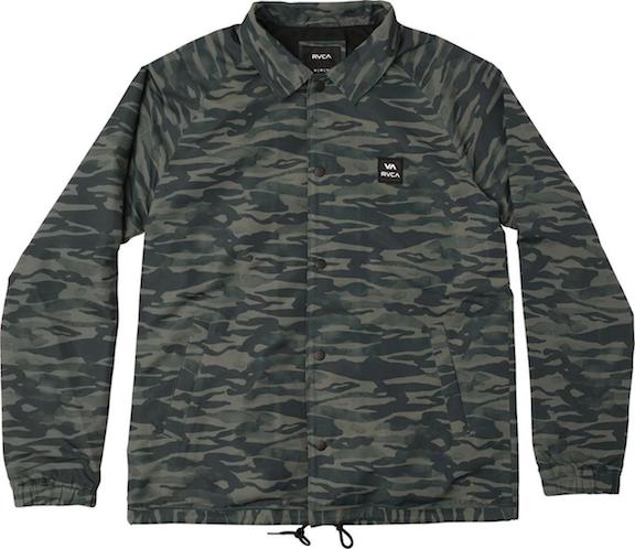 RVCA Va All The Way Coach Jacket Camo M R[`WPbg 