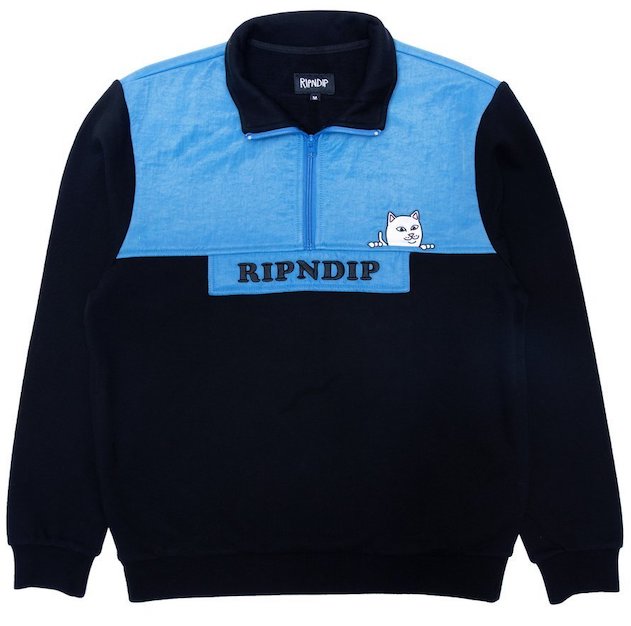 Ripndip Beverly Half Zip Jacket Blue XL t[X 