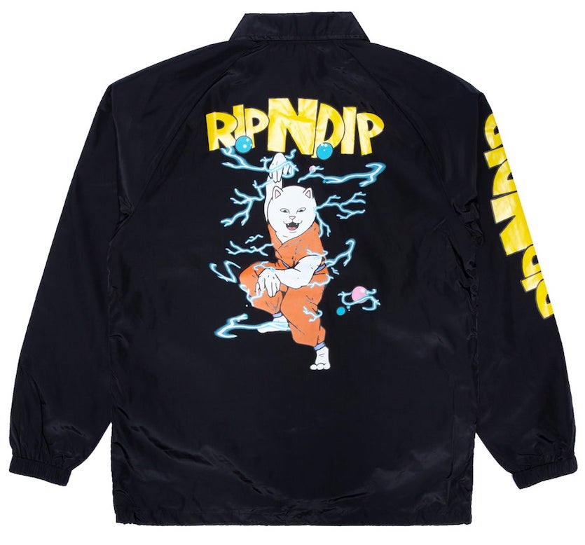 リップンディップ コーチジャケット メンズ Ripndip Super Sanerm Coaches Jacket Black M コーチジャケット 送料無料