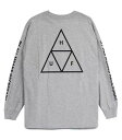 HUF Triple Triangle L/S T-Shirt Grey Heather S TVc 