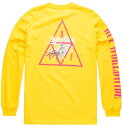 HUF Jungle Triple Triangle L/S T-Shirt Yellow M Tシャツ 送料無料