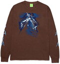 HUF Triangle Of Terror Washed L/S T-Shirt Chocolate M Tシャツ 送料無料