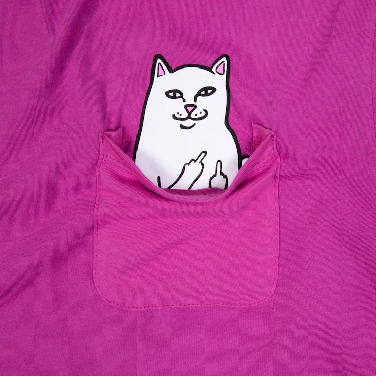 Ripndip Lord Nermal L/S T-Shirt Fuchsia L 送料無料