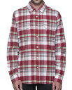 HUF Miiller L/S Flannel Shirt Burgundy S Vc 