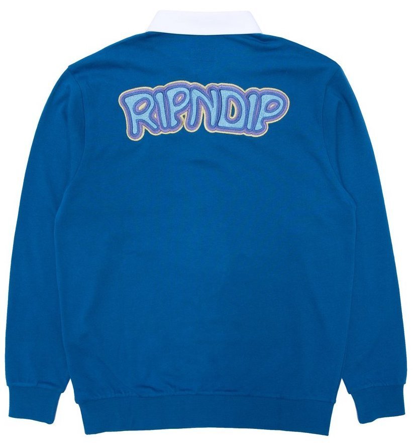 Ripndip Intertwined Long Sleeve Rugby Slate L ポロシャツ 送料無料