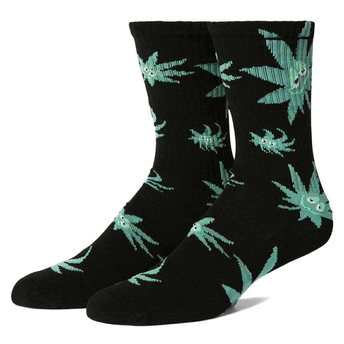 HUF Green Buddy Exhale Socks Black 靴下 ソックス 送料無料