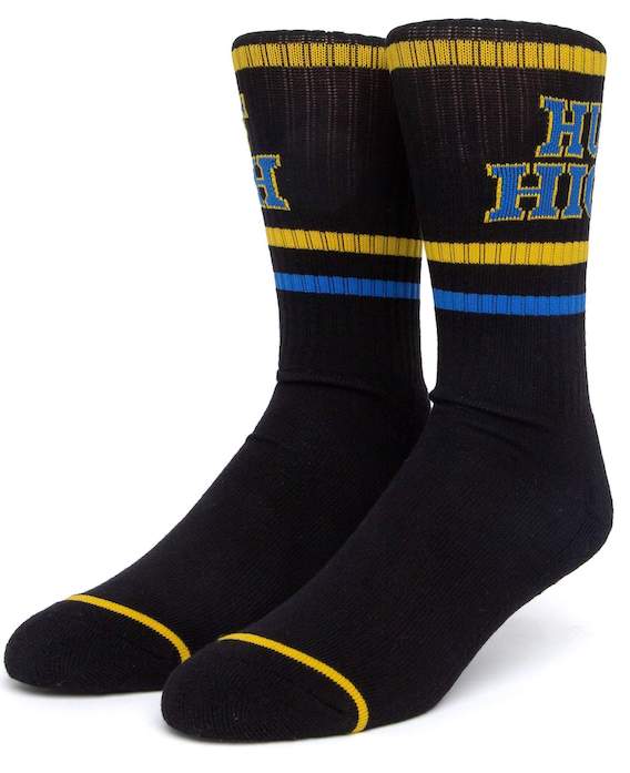 HUF How High Socks Black 靴下 ソックス 送料無料