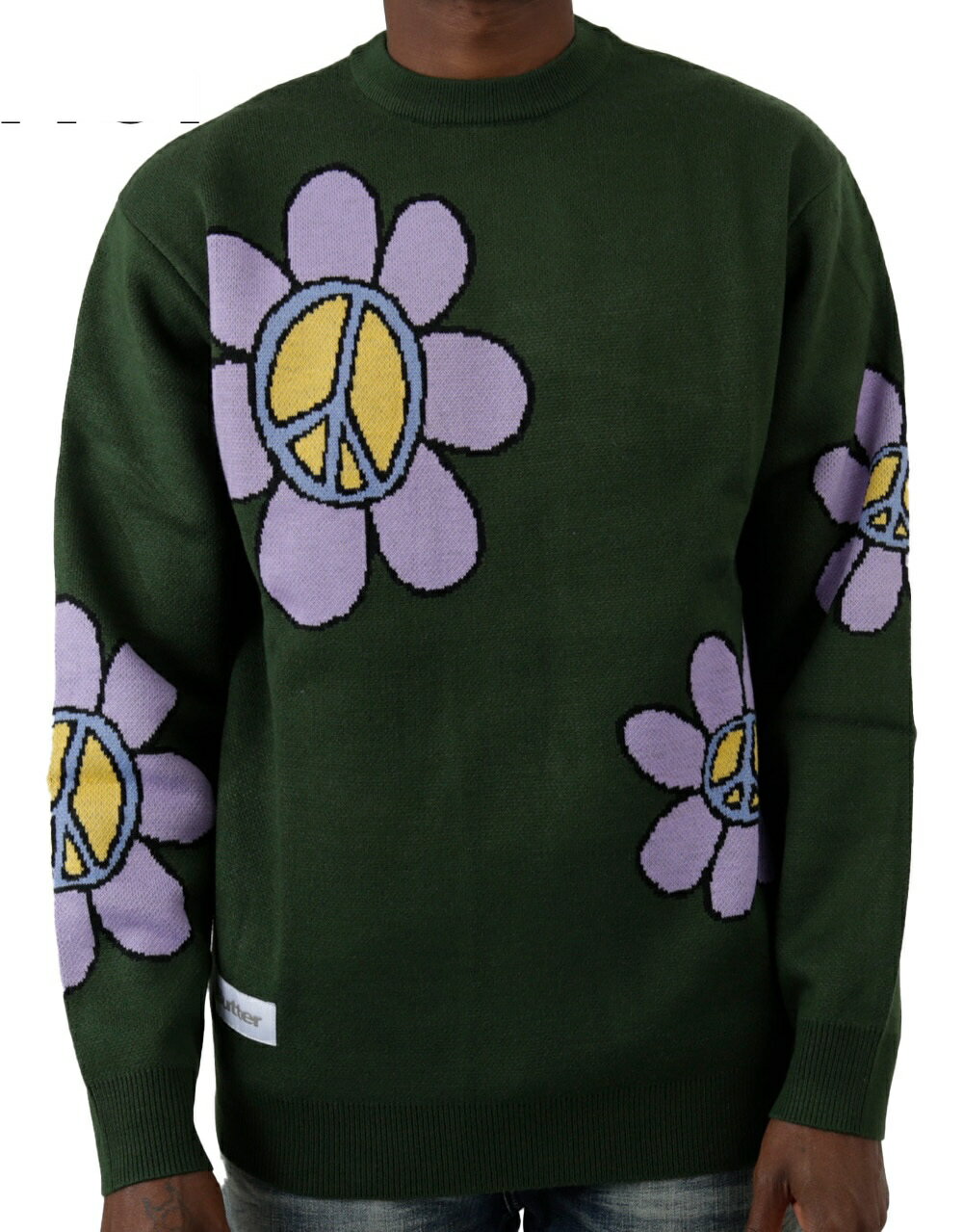 Butter Goods Flowers Knit Sweater Sage XL セーター 送料無料