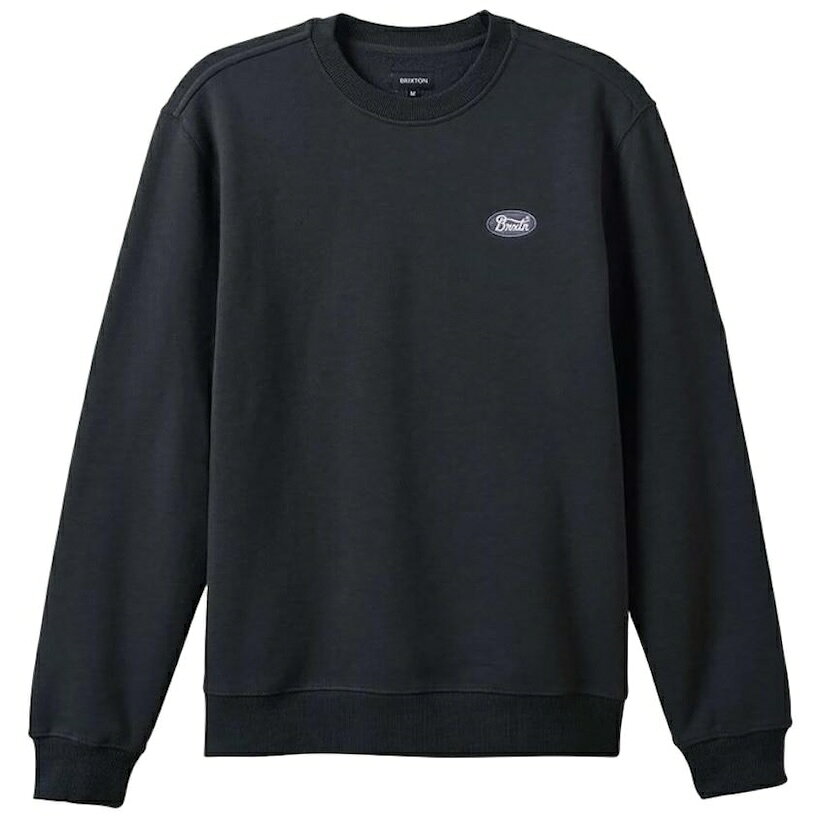Brixton Parson Patch Crew Sweatshirt Washed Black M トレーナー 送料無料