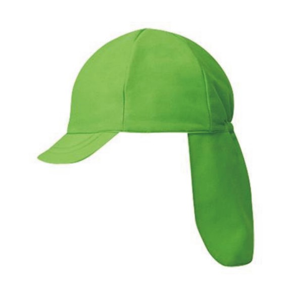 フットマーク　体操帽子　日よけ(フラップ付)　スクラムプラス　101229　13　ワカクサ　たれ付帽子　熱中症対策　予防　紫外線対策