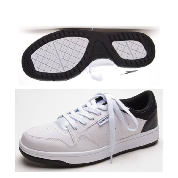 ウィンブルドン050　W/B050　KF74383　ホワイト/ブラック　通学シューズ　シューズ　中学校　高校　3E