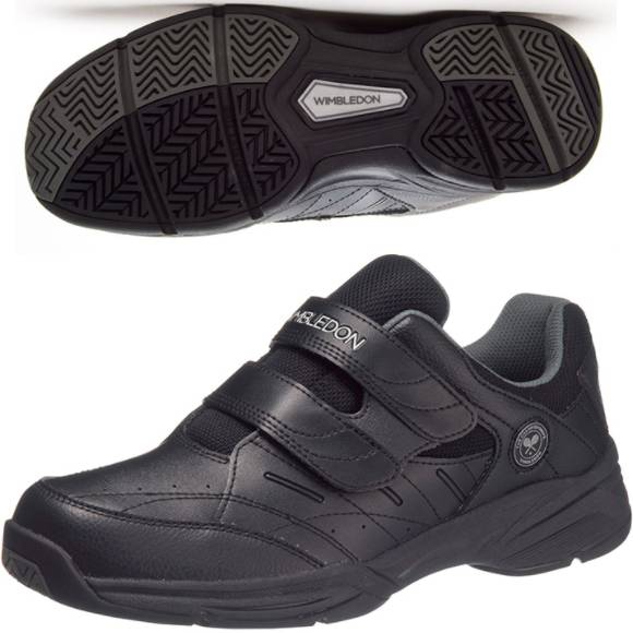 ウィンブルドン　053　W/B 053　KF74411　ブラック　通学シューズシューズ　中学校　高校　4E
