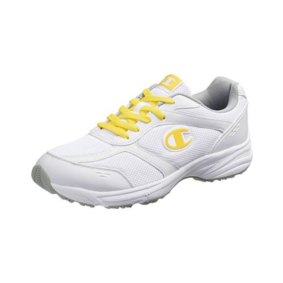 チャンピオン　通学シューズ　SC101　KD78833 ホワイト/イエロー　スクール　グランド　運動靴　通学シ..