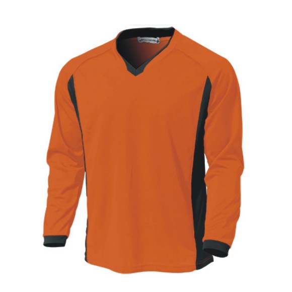 ウンドウ　wundou　ベーシックロングスリーブサッカーシャツ　ジュニアサイズ　P1930-15　オレンジ サッカー
