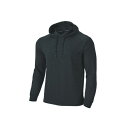 wundou フィットネスフーディーロングスリーブシャツ P750 長袖 大人用 無地 吸汗速乾 メンズ レディース 男女兼用 ドライ ウンドウ チャコールグレ...