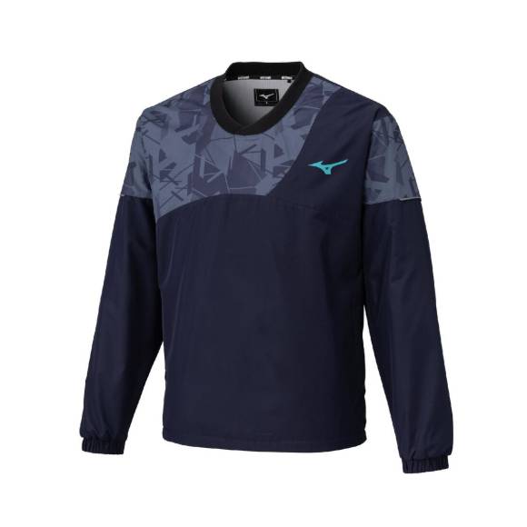 ミズノ　吸湿発熱　ブレスサーモウォーマーシャツ　62MEC504　14　バリトンブルー　ユニセックス　男女兼用(4)