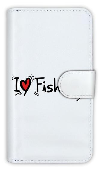 [アングラーズケース] 【手帳型】I LOVE FISHING 商品コード： diary2015103108 