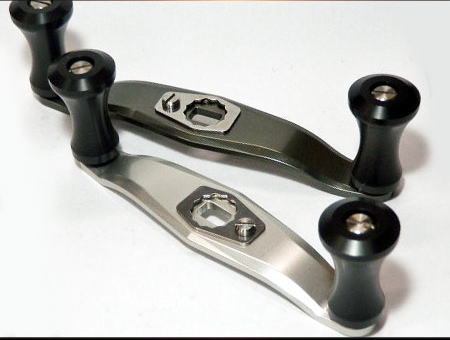 【NSクラフト】 パワードハンドルROBO：メタルアーム MA85/95 アブ・ダイワ・シマノ用