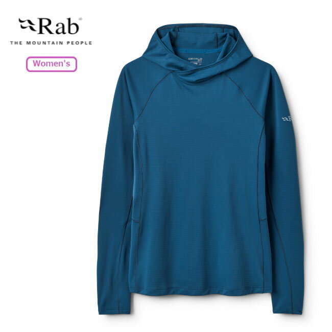 Rakuten - ラブ Rab ソニック フーディ ウィメンズ Sonic Hoody Wmns 軽量 通気性 吸水速乾 防臭 耐久性 ベースレイヤー QCC-52