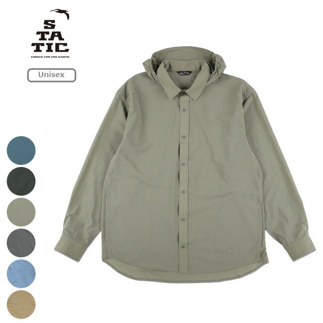 Rakuten - スタティック STATIC マーセドリバー フード シャツ MERCED RIVER HOOD SHIRTS ハイキング 登山 軽量 ウィンドシャツ アウトドア ユニセックス 35202