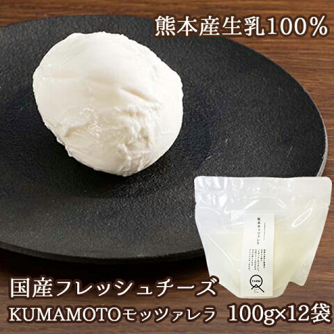 (357)【12袋】熊本県産生乳100％使用!!KUMAMOTOモッツァレラ　100g×12袋