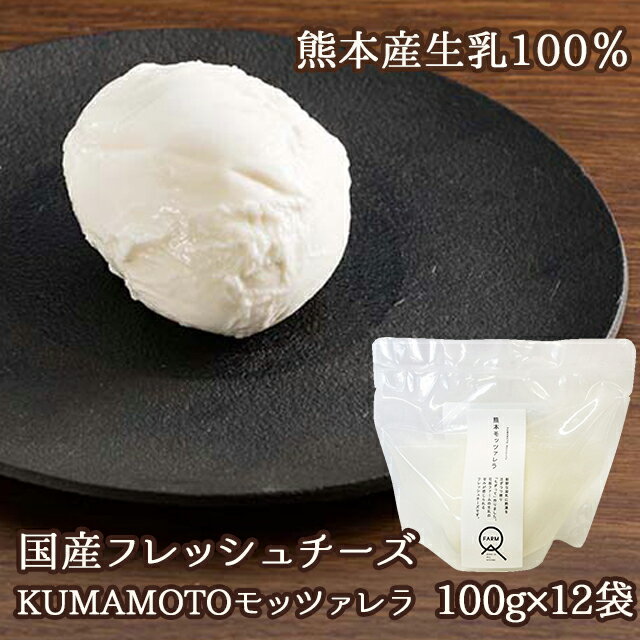 (357)【12袋】熊本県産生乳100％使用!!KUMAMOTOモッツァレラ100g