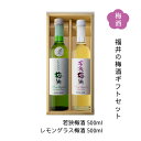 【全品P2倍★マラソン限定】昔ながらのクラフトづくり 若狭梅酒・レモングラス梅酒ギフトセット 500ml×2本 化粧箱入り 送料無料 福井県若狭町より産地直送 ...