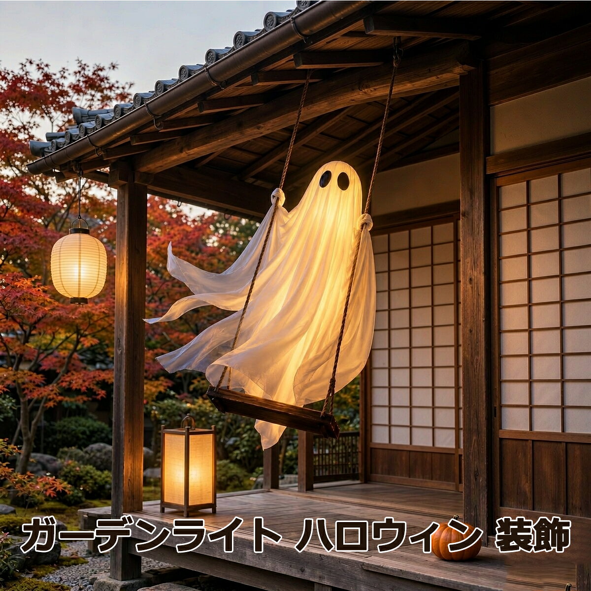 ガーデンライト ハロウィン 装飾 ライト 吊り下げ幽霊デコレーション ライト リモコン付き LED付き ハロウィンデコレーションハンギングゴースト グッズ 装飾 電飾 ゴースト ライト 自動点滅 屋外 室内 お化け屋敷 風景装飾 照明halloween decorations 1.3Mの巨大な吊りブランコゴースト 1.3Mの巨大な吊りブランコゴースト：この大きな浮遊フィギュアは統合されたLEDライトを備えており、不気味で雰囲気のある恐ろしい視覚効果を作り出します。8モードリモコンと5分セットアップ：タイマーリモコンは8つの照明モードと6時間オン/18時間オフ設定を提供します。組み立ては簡単で5分程度で完了します。プレミアムヘビードレープ生地: 厚く重みのある素材により、優雅なドレープと持続的な耐久性が保証されます。屋外パーティーのハンギングゴーストの動きを高めるのに最適です。近所のハロウィーンの楽しみ: 近所の人が指差したり、通行人が立ち止まったりする様子を観察してください。ライトアップされた浮遊幽霊は、夜の散歩中に遊び心のある反応を引き起こします。【お祭り的な屋外の雰囲気】遊び心のある不気味さと魅力を加えるスイングゴーストで、今年のハロウィーンの庭、ポーチ、玄関、庭を生き生きとさせましょう。ゲストや近所の人たちを喜ばせる思い出に残る休日の雰囲気を作り出すのに最適です。#ハロウィン #ハロウィン 装飾#ハロウィン 飾り#ハロウィングッズ#halloween decorations#ハロウィン 飾り 屋外#ハロウィン 電飾#ハロウィン ライト#イルミネーション#ハロウィンライト 5