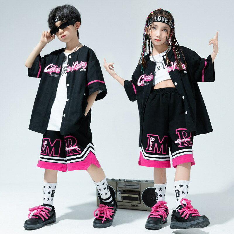 送料無料 ダンス 衣装 セットアップ キッズ ダンス衣装 セットアップ 女の子 男の子 半袖 tシャツ パンツ ヒップホップ 単品 ダンス 衣装 派手 韓国 子供服 ダンス 衣装 ヒップホップ キッズ おしゃれ HIPHOP子供 サルエルパンツ ジャージ ジュニア ダンストップス 1