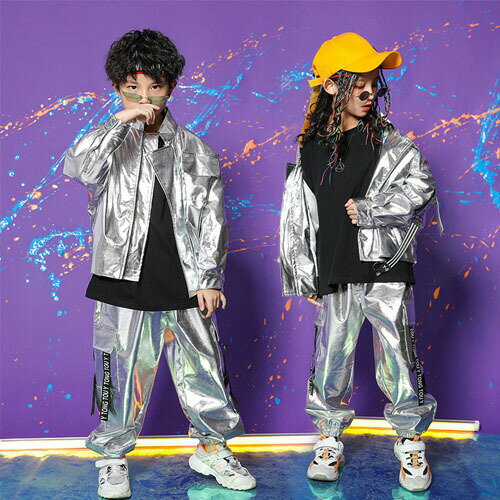 キッズダンス衣装 キラキラ ヒップホップ サルエルパンツ セットアップ トップス ジャケット ダンスパンツ 男の子 女の子 キッズ ダンス衣装 ヒップホップ HIPHOP セットアップ 子供 練習着 体操服 ステージ衣装