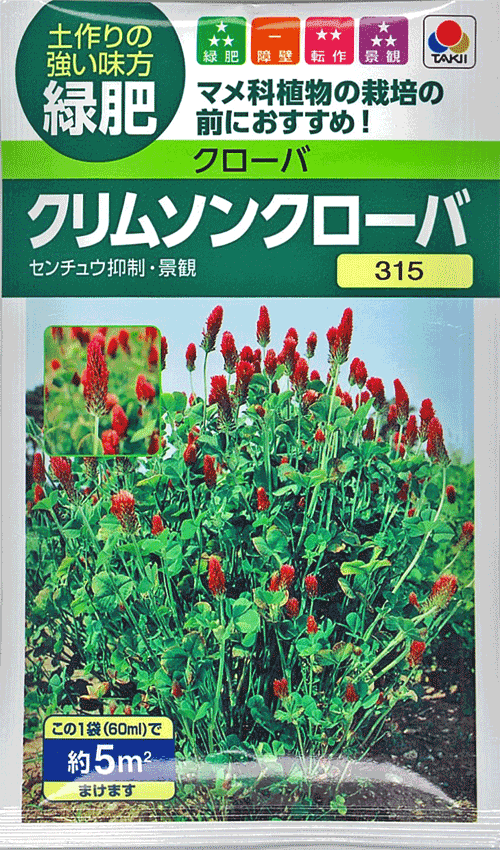 【種】緑肥　クリムソンクローバ　（S-35）【クーポン配布店舗】のサムネイル
