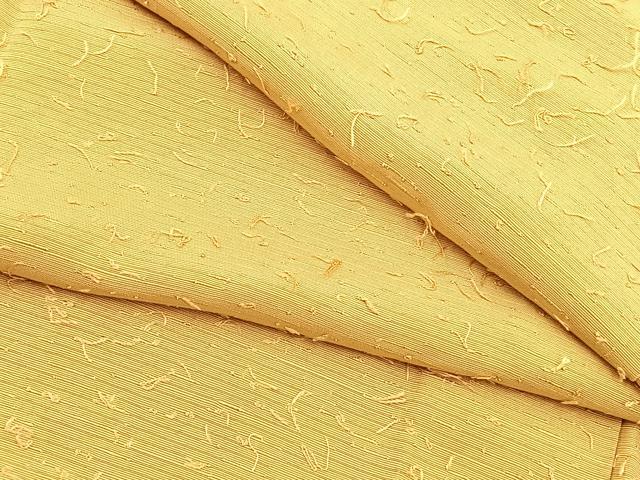 平和屋着物▽髭紬　色無地　単衣　花葉色　正絹　逸品　BAAS8326hv